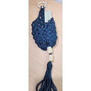 New Bloomingville Jute Plant Holder Hanging Wall Blue Hanger